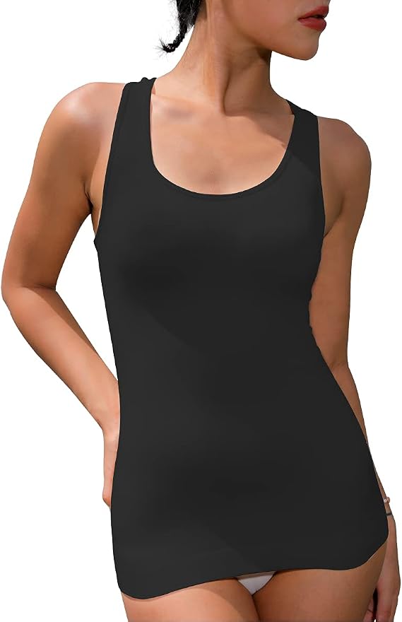 Women's Black Racerback Compression Tank Top