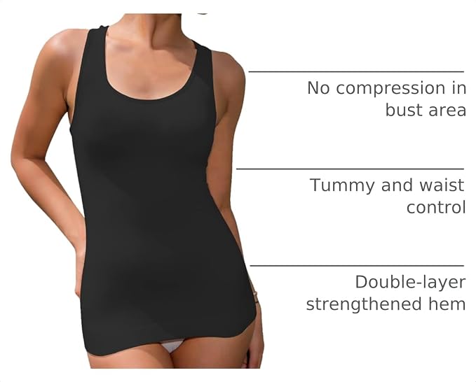 Women's Black Racerback Compression Tank Top