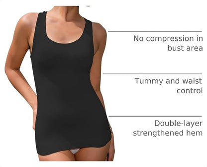 Women's Black Racerback Compression Tank Top